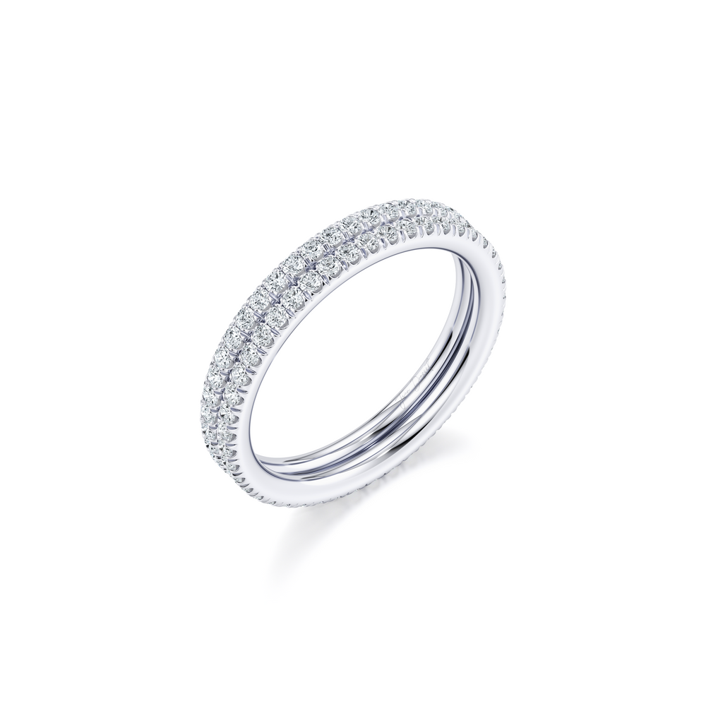 Elle Dual Pavé Lab Diamond Band image 7