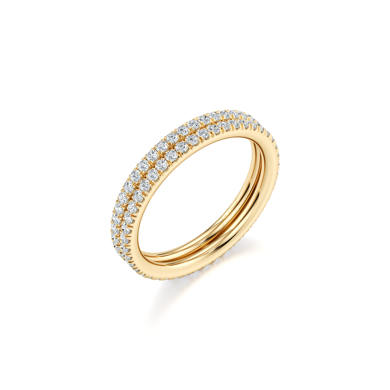 Elle Dual Pavé Lab Diamond Band image 3