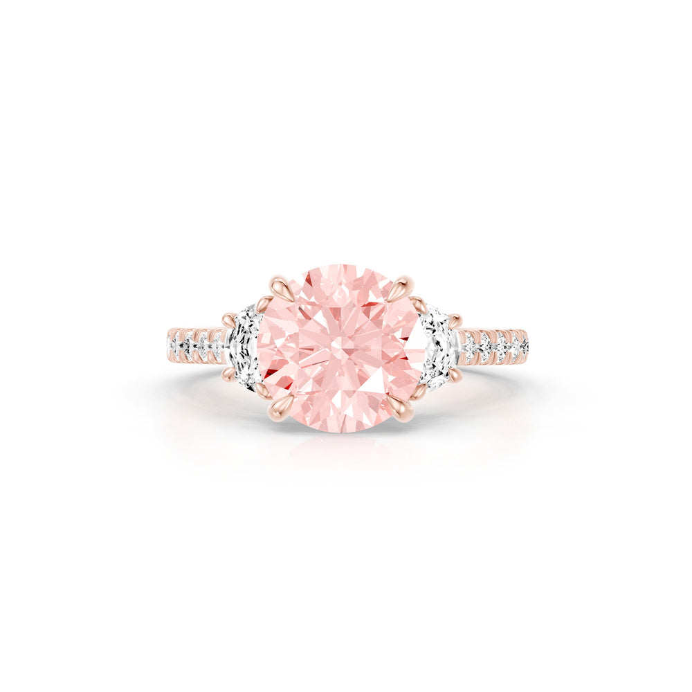 Chelsea Round Cut Solitaire Lab Pink Diamond Engagement Ring image 1