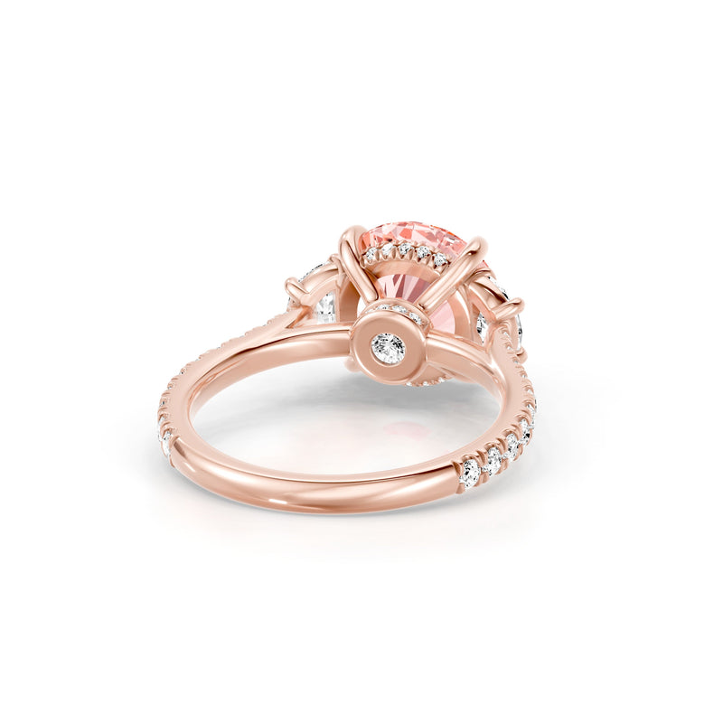 Chelsea Round Cut Solitaire Lab Pink Diamond Engagement Ring image 3