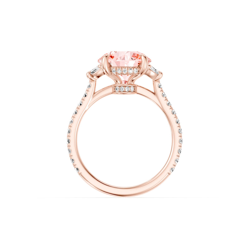 Chelsea Round Cut Solitaire Lab Pink Diamond Engagement Ring image 4