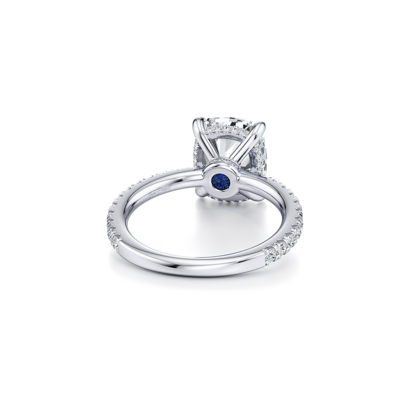 Audrey Antique Cushion Solitaire Lab Diamond Engagement Ring image 3