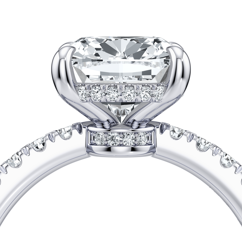 Audrey Antique Cushion Solitaire Lab Diamond Engagement Ring image 5