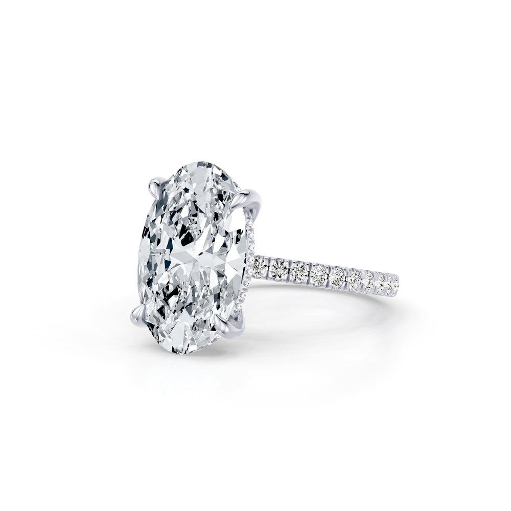 High Jewelry | Audrey Oval Cut Solitaire Lab Diamond Engagement Ring image 2