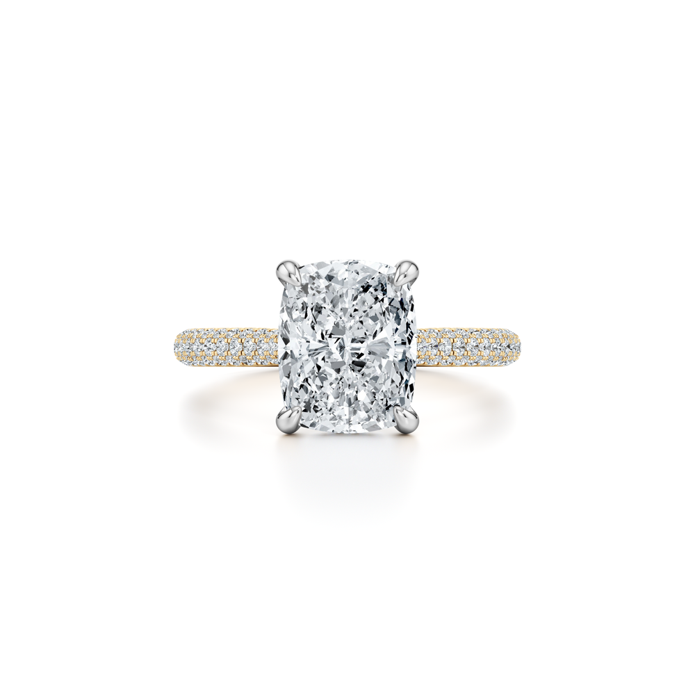 Chelsea Elongated Cushion Cut Solitaire Lab Diamond Engagement Ring image 1