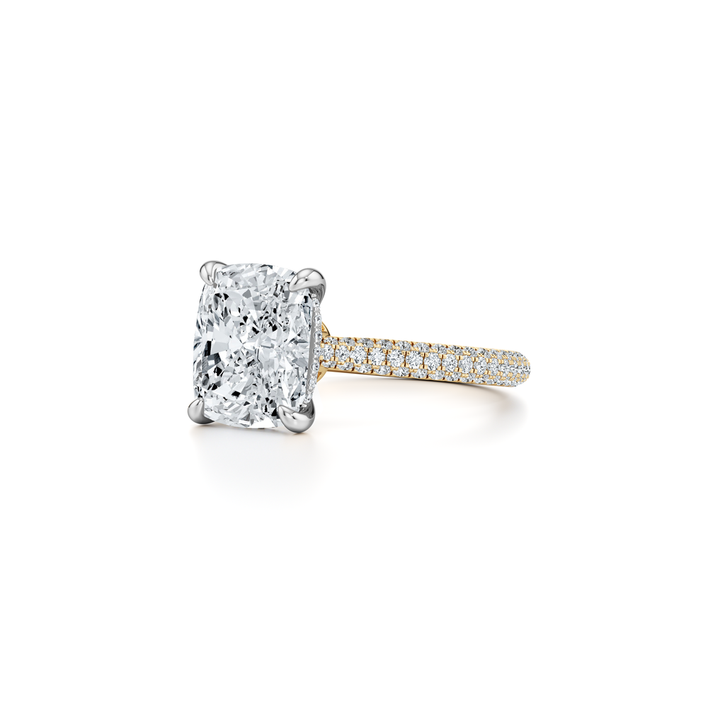 Chelsea Elongated Cushion Cut Solitaire Lab Diamond Engagement Ring image 2