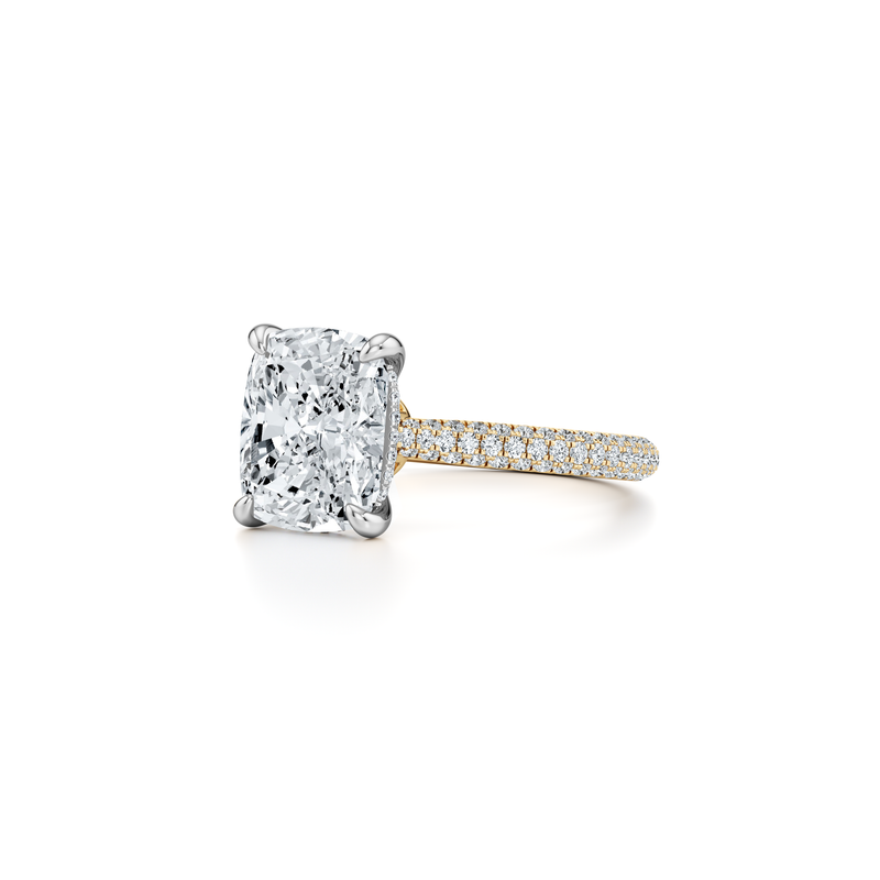 Chelsea Elongated Cushion Cut Solitaire Lab Diamond Engagement Ring image 2