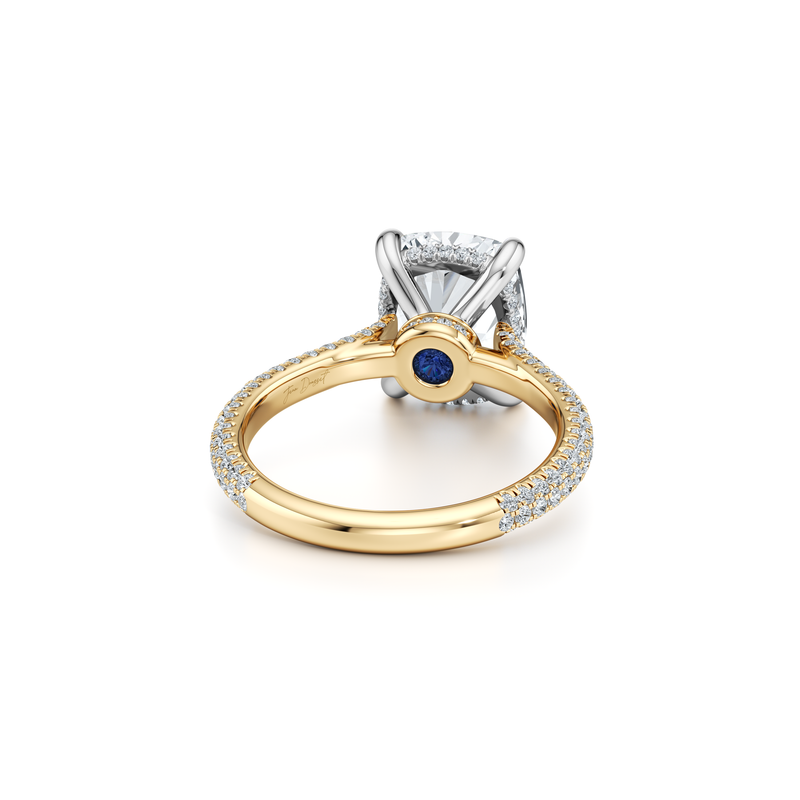 Chelsea Elongated Cushion Cut Solitaire Lab Diamond Engagement Ring image 3