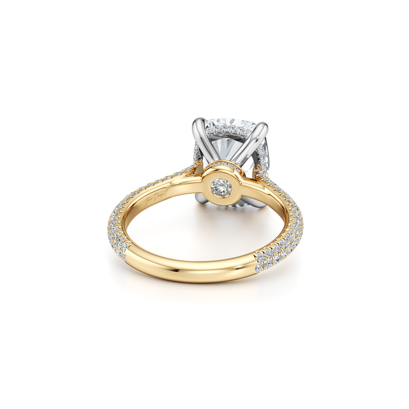 Chelsea Elongated Cushion Cut Solitaire Lab Diamond Engagement Ring image 3
