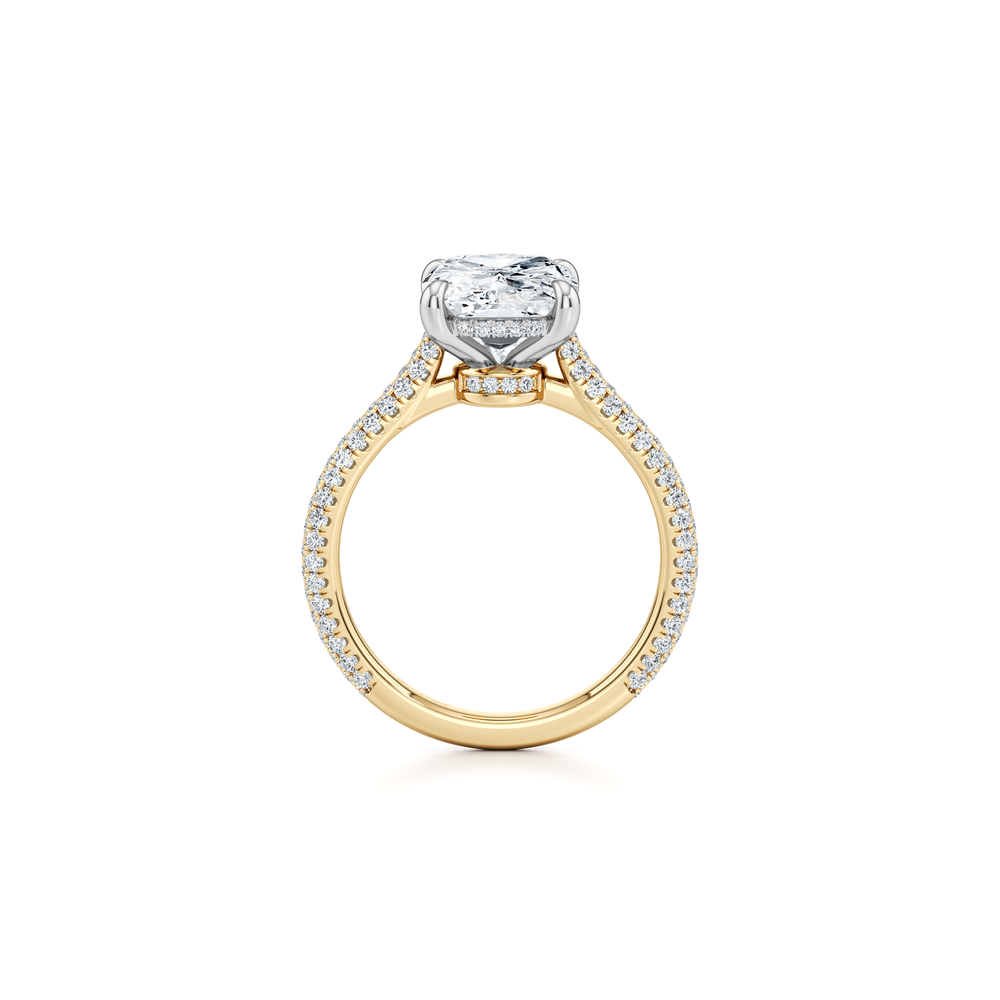 Chelsea Elongated Cushion Cut Solitaire Lab Diamond Engagement Ring image 4