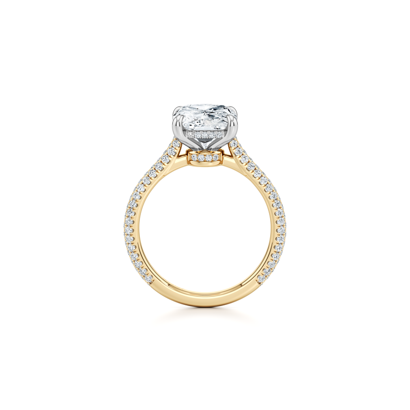 Chelsea Elongated Cushion Cut Solitaire Lab Diamond Engagement Ring image 4
