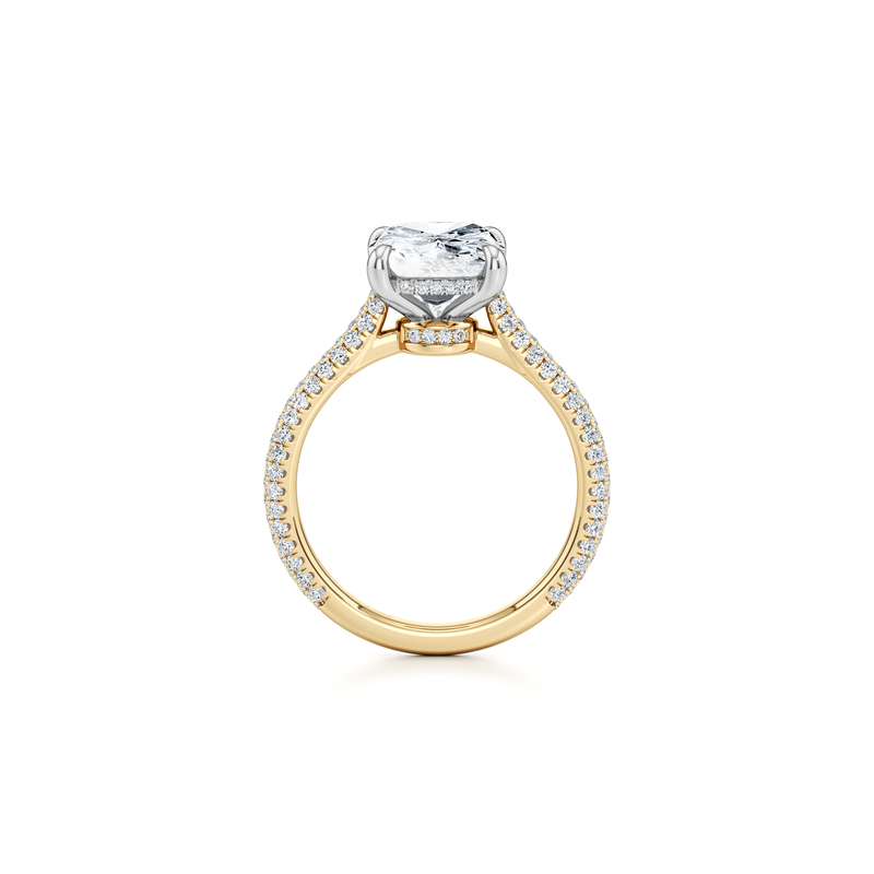 Chelsea Elongated Cushion Cut Solitaire Lab Diamond Engagement Ring image 4