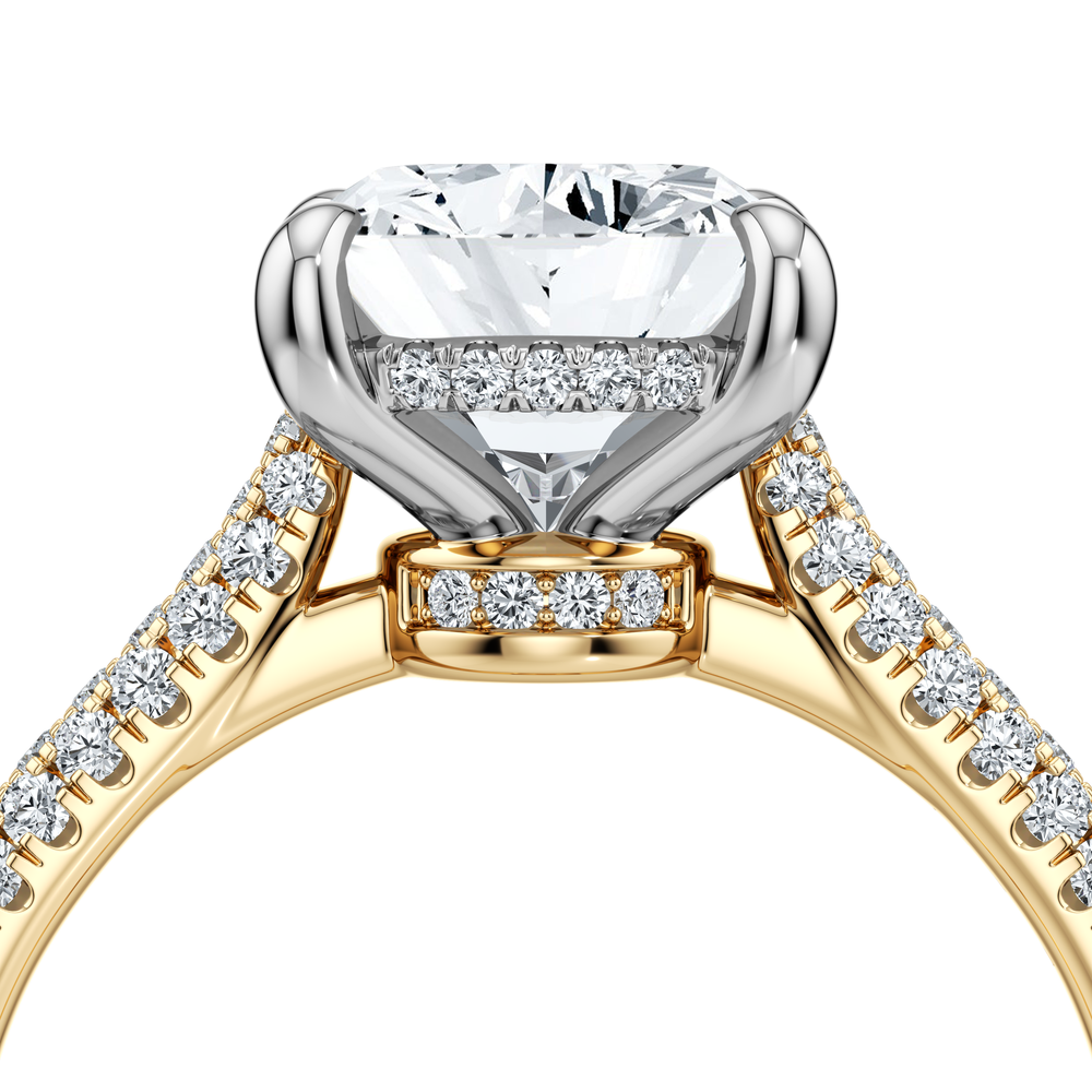 Chelsea Elongated Cushion Cut Solitaire Lab Diamond Engagement Ring image 5