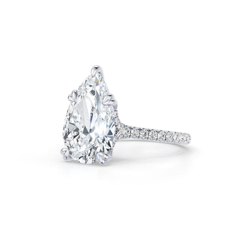High Jewelry | Elle Pear Cut Solitaire Lab Diamond Engagement Ring image 2