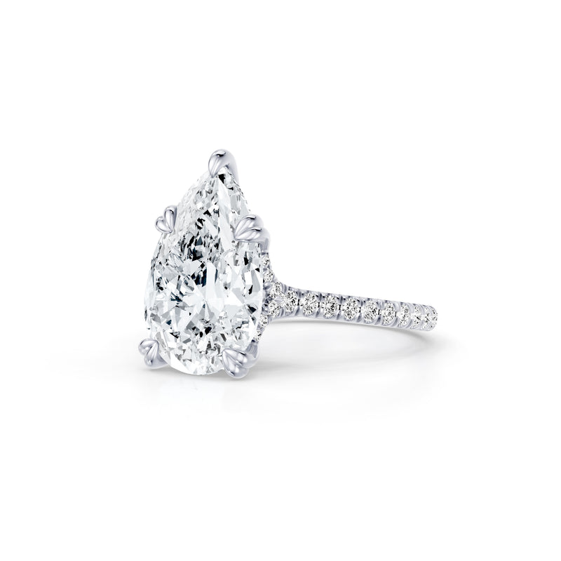 High Jewelry | Elle Pear Cut Solitaire Lab Diamond Engagement Ring image 2
