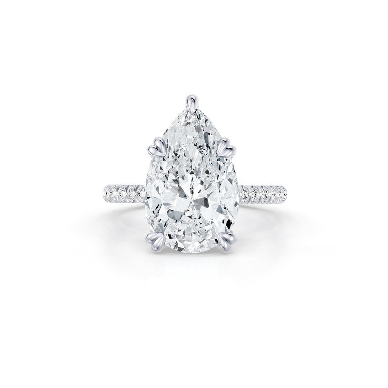 High Jewelry | Elle Pear Cut Solitaire Lab Diamond Engagement Ring image 1