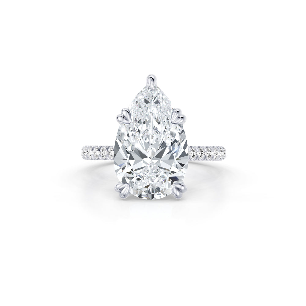 High Jewelry | Elle Pear Cut Solitaire Lab Diamond Engagement Ring image 1