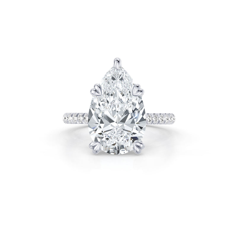 High Jewelry | Elle Pear Cut Solitaire Lab Diamond Engagement Ring image 1