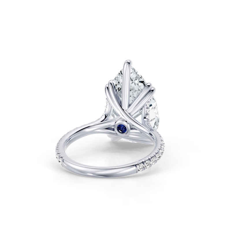 High Jewelry | Elle Pear Cut Solitaire Lab Diamond Engagement Ring image 3