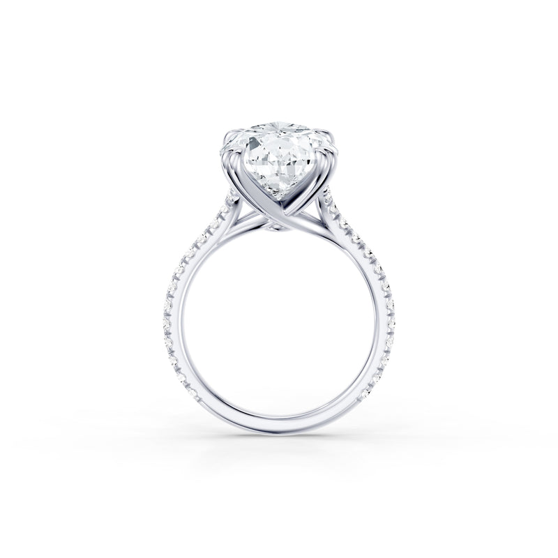 High Jewelry | Elle Pear Cut Solitaire Lab Diamond Engagement Ring image 4