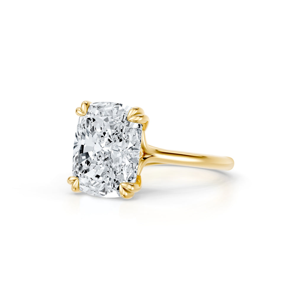 High Jewelry | Elle Cushion Cut Lab Diamond Solitaire Engagement Ring image 2