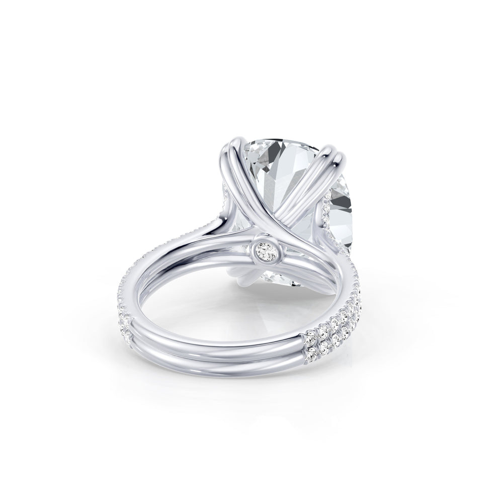 High Jewelry | Elle Antique Cushion Cut Lab Diamond Solitaire Engagement Ring image 3