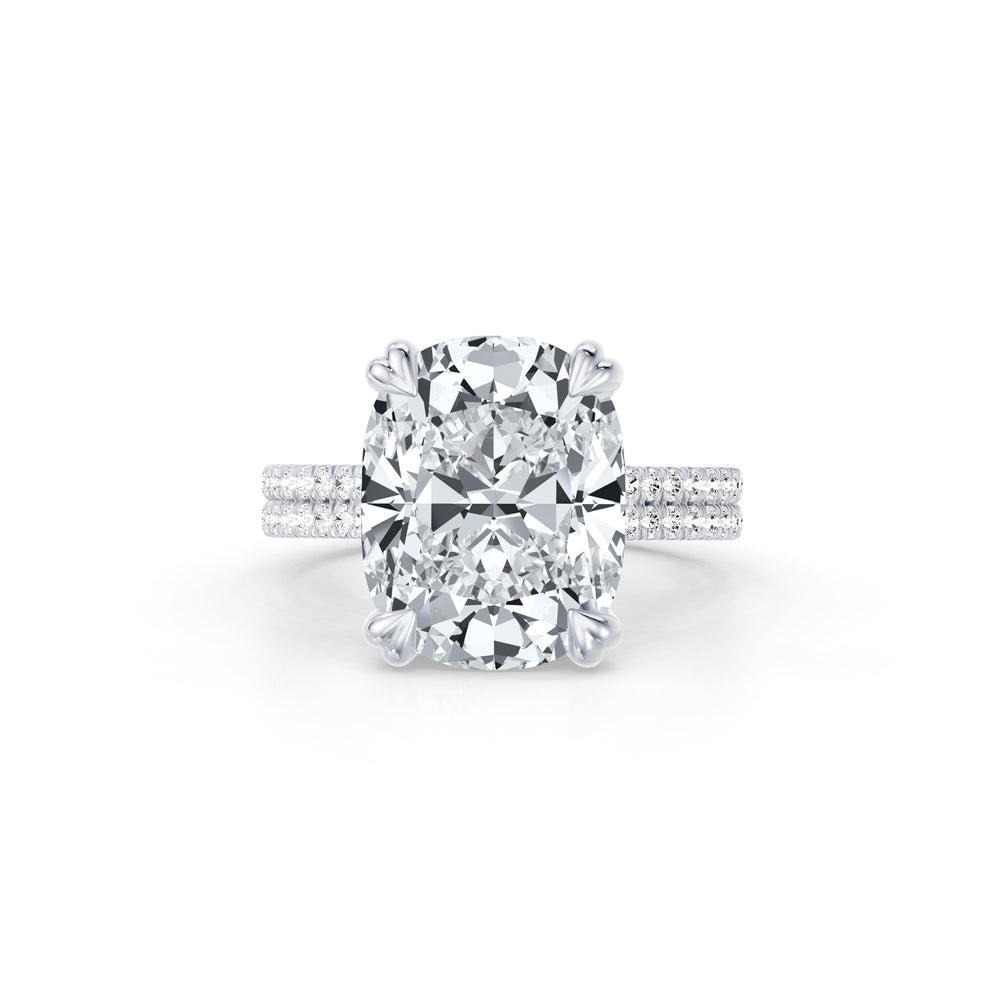 High Jewelry | Elle Antique Cushion Cut Lab Diamond Solitaire Engagement Ring image 1
