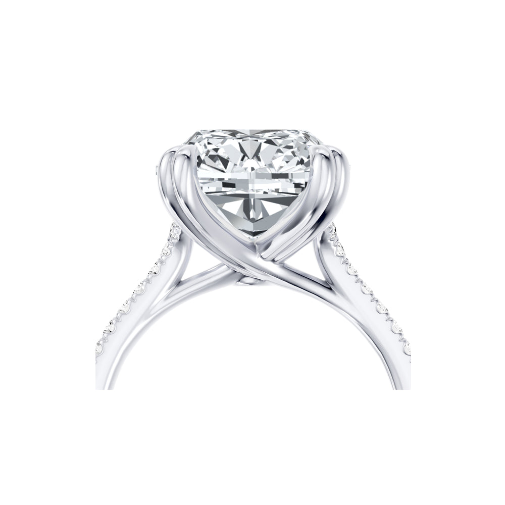 High Jewelry | Elle Antique Cushion Cut Lab Diamond Solitaire Engagement Ring image 5