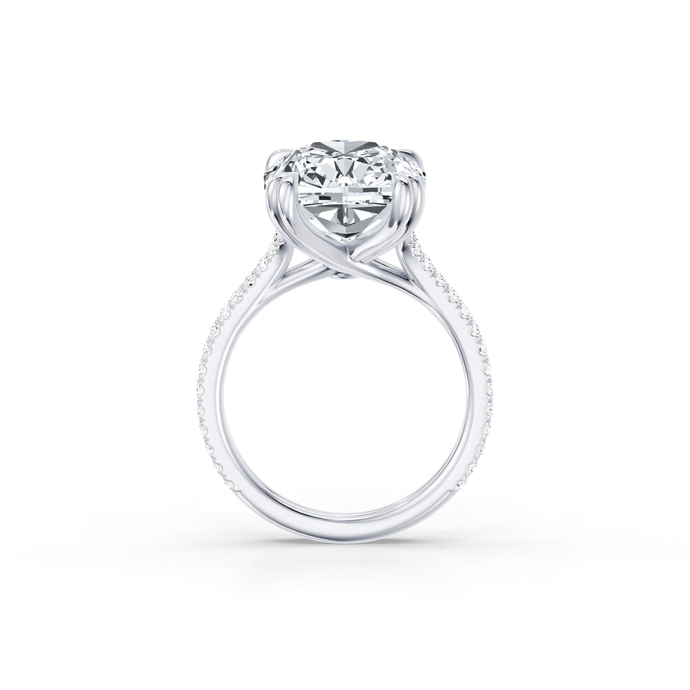 High Jewelry | Elle Antique Cushion Cut Lab Diamond Solitaire Engagement Ring image 4