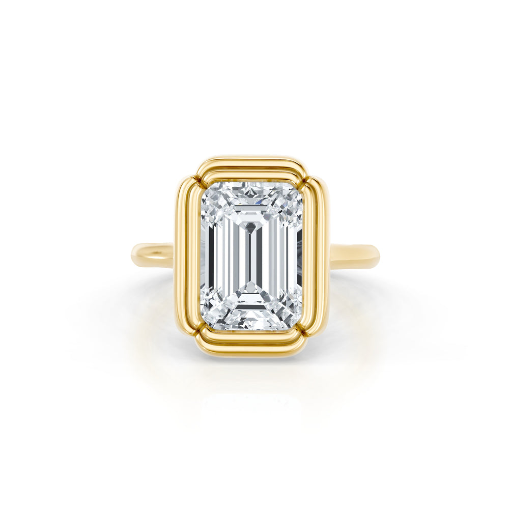 High Jewelry | Dorée Emerald Cut Lab Diamond Solitaire Engagement Ring image 1