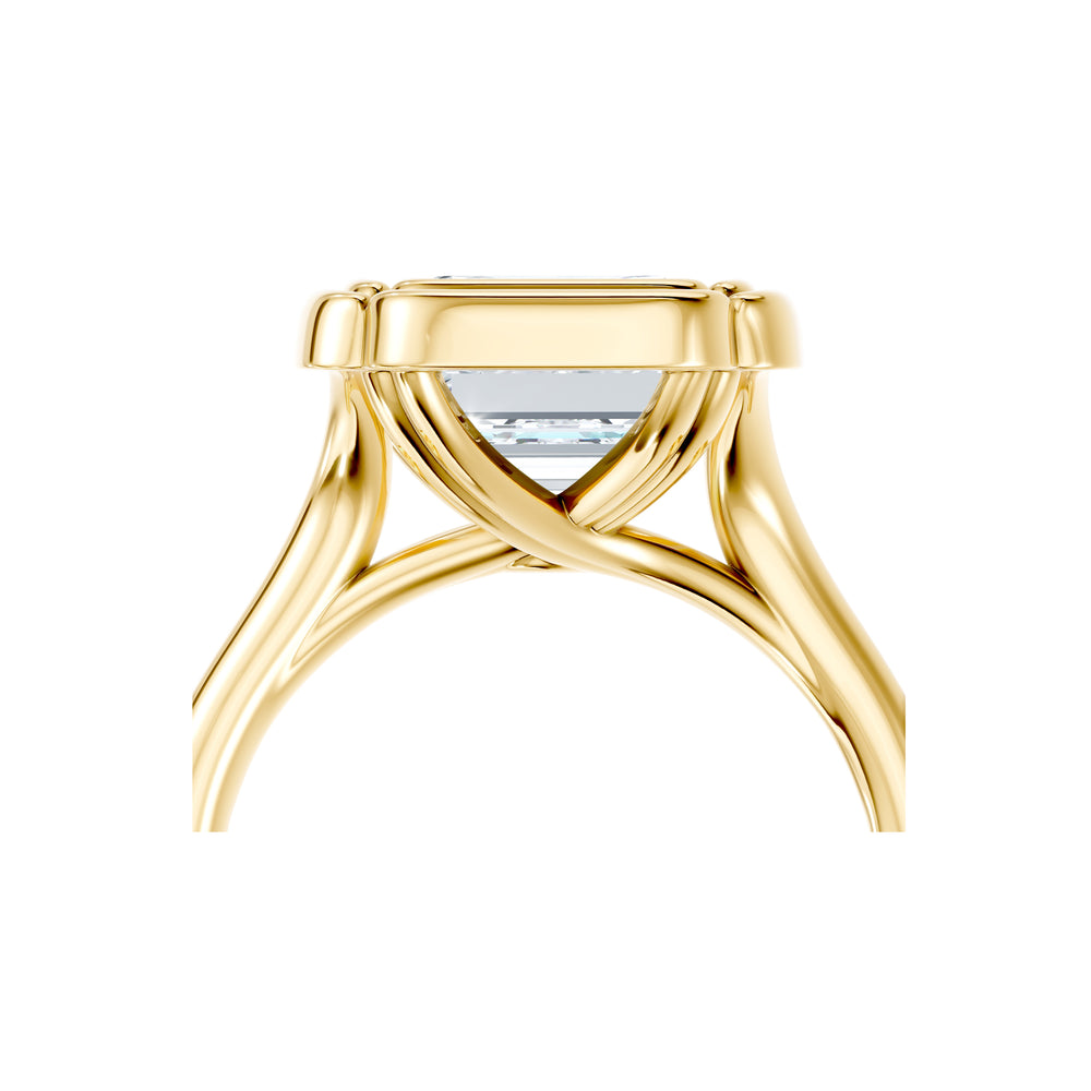 High Jewelry | Dorée Emerald Cut Lab Diamond Solitaire Engagement Ring image 5