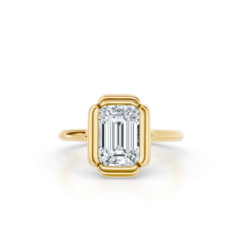 High Jewelry | Dorée Emerald Cut Solitaire Lab Diamond Engagement Ring image 1