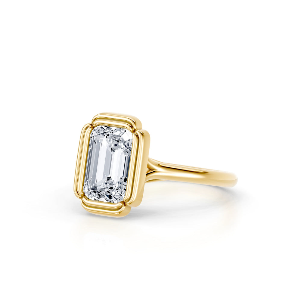 High Jewelry | Dorée Emerald Cut Solitaire Lab Diamond Engagement Ring image 2