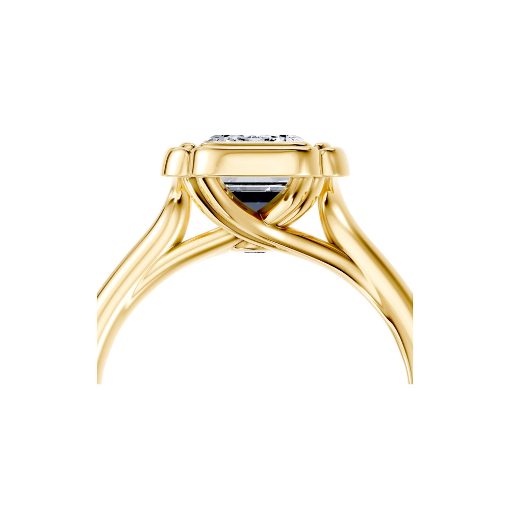 High Jewelry | Dorée Emerald Cut Solitaire Lab Diamond Engagement Ring image 5