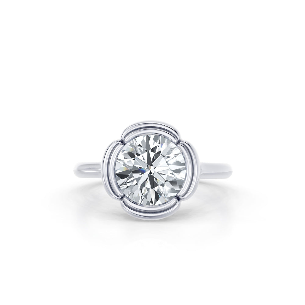 Dorée Round Cut Solitaire Lab Diamond Engagement Ring image 1