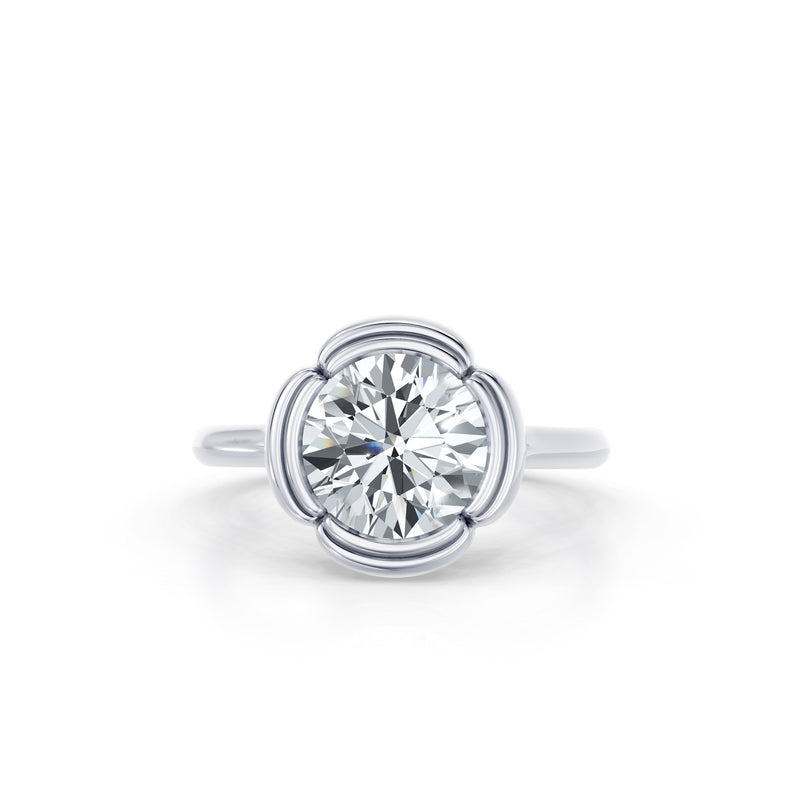 Dorée Round Cut Solitaire Lab Diamond Engagement Ring image 1