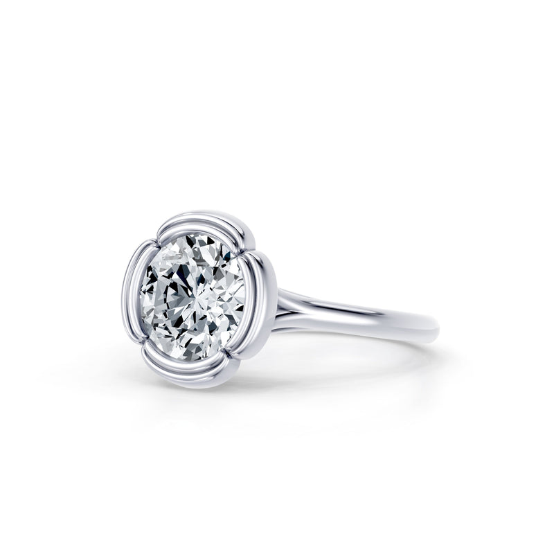 Dorée Round Cut Solitaire Lab Diamond Engagement Ring image 2