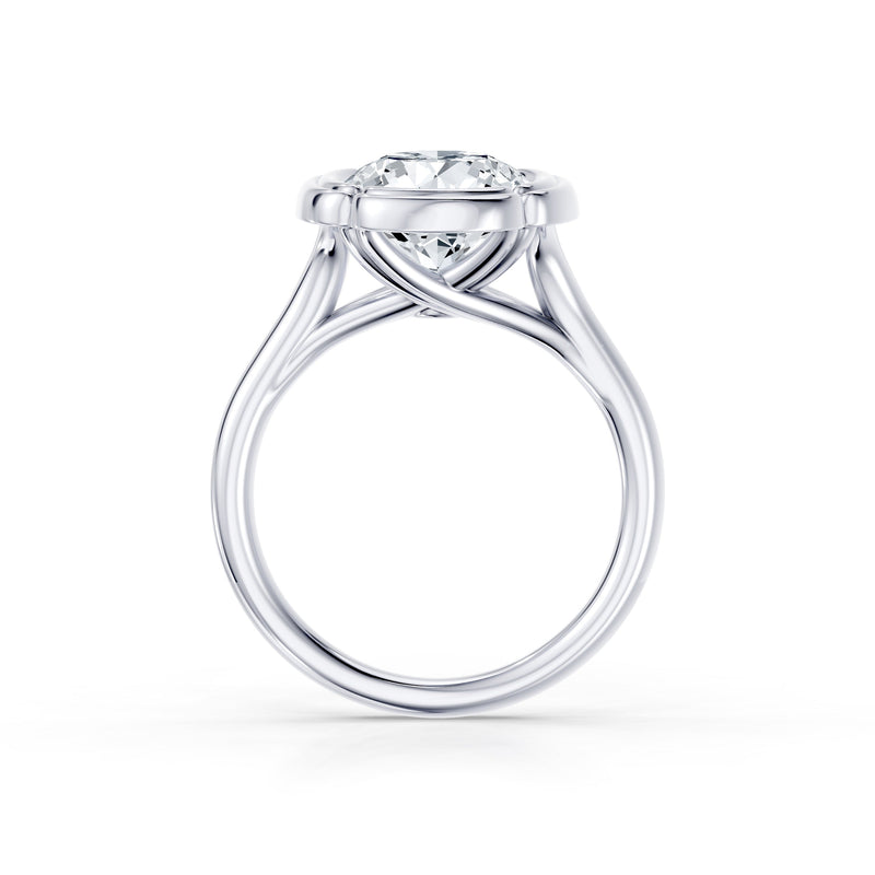 Dorée Round Cut Solitaire Lab Diamond Engagement Ring image 4