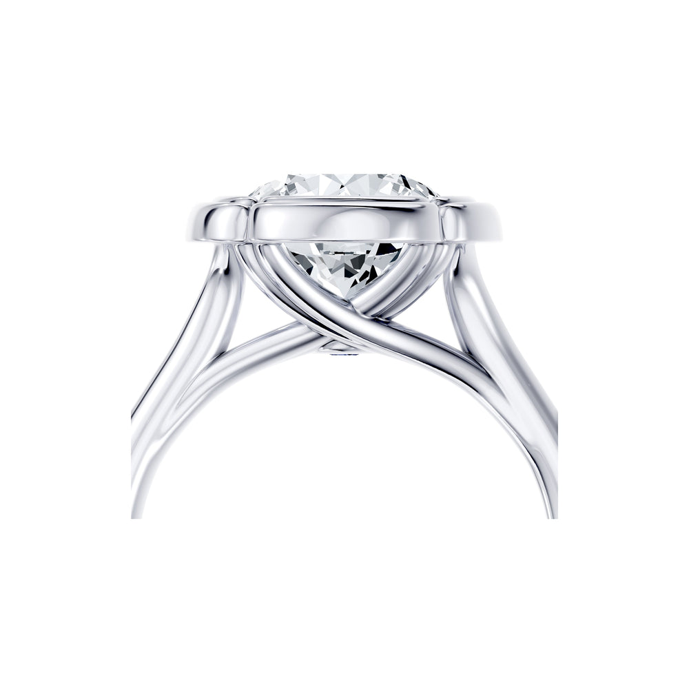 Dorée Round Cut Solitaire Lab Diamond Engagement Ring image 5