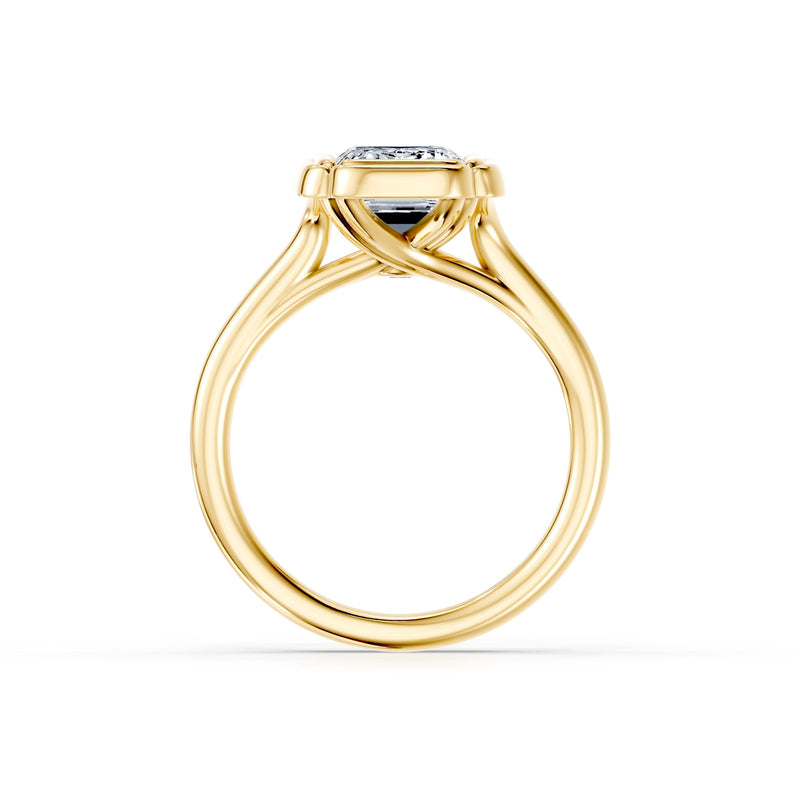 Dorée Emerald Cut Solitaire Lab Diamond Engagement Ring image 4