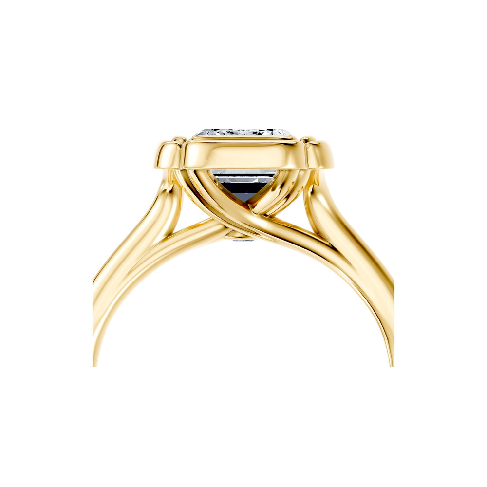 Dorée Emerald Cut Solitaire Lab Diamond Engagement Ring image 5