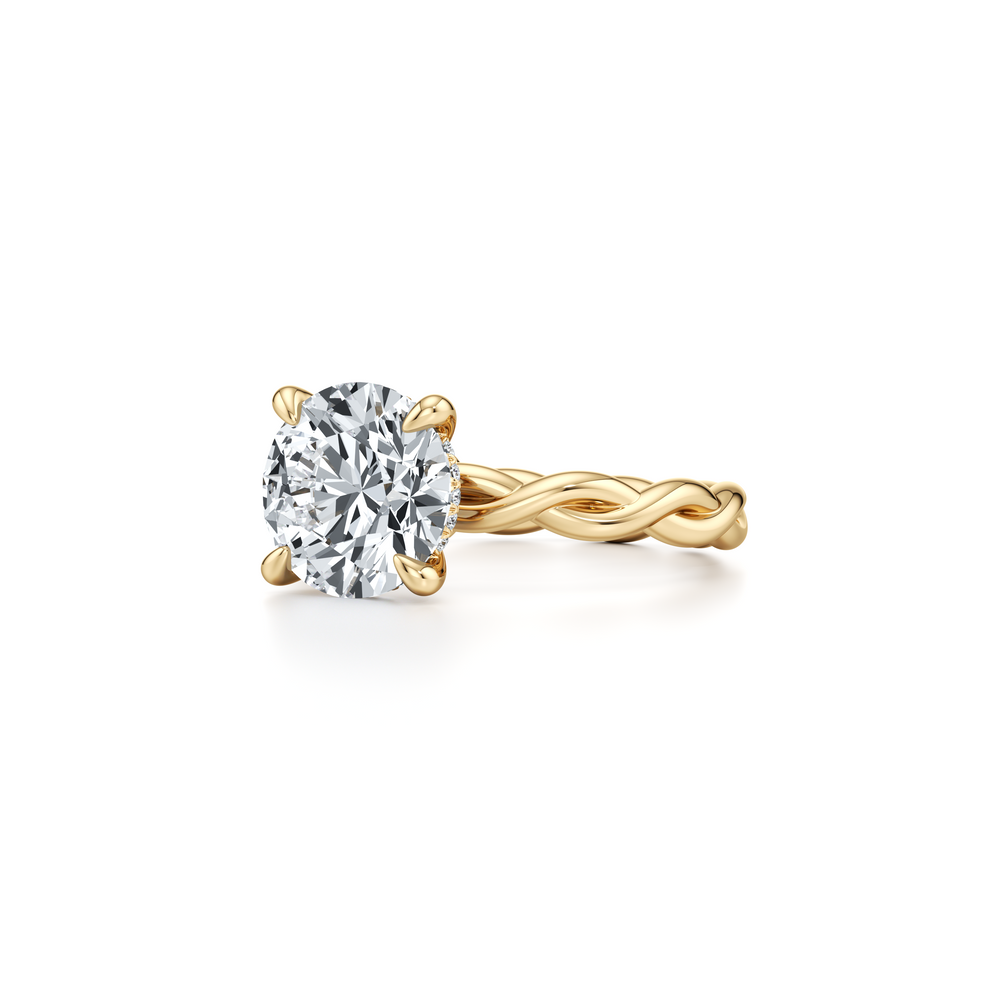 Ivy Round Solitaire Lab Diamond Engagement Ring image 2