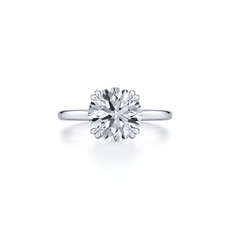 Audrey JD Signature Double Prong Round Lab Diamond Engagement Ring image 1
