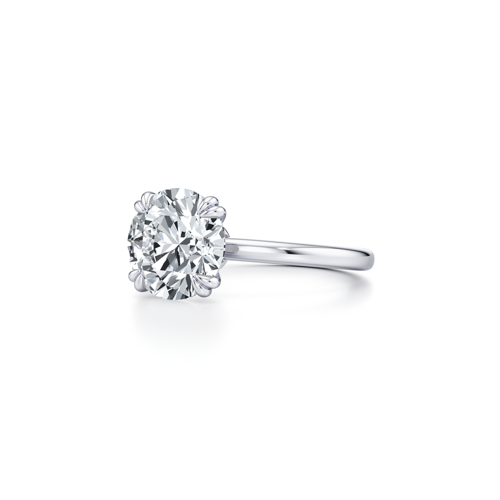 Audrey JD Signature Double Prong Round Lab Diamond Engagement Ring image 2