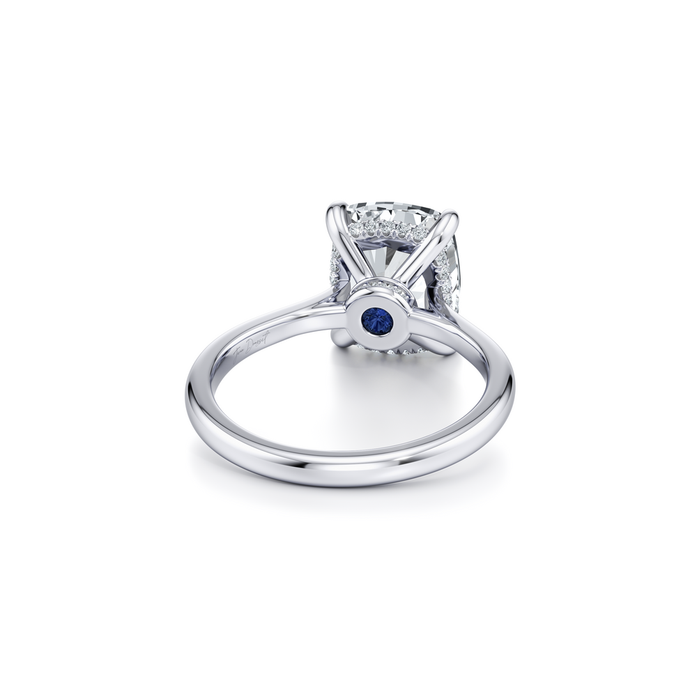 Chelsea Antique Cushion Solitaire Lab Diamond Engagement Ring image 3