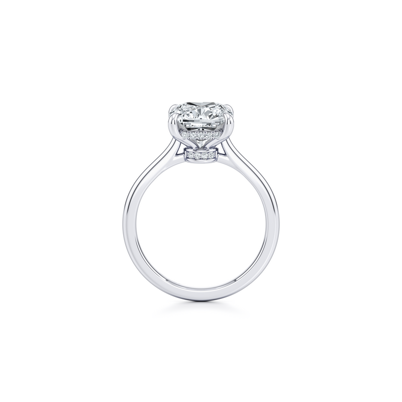 Chelsea Antique Cushion Solitaire Lab Diamond Engagement Ring image 4