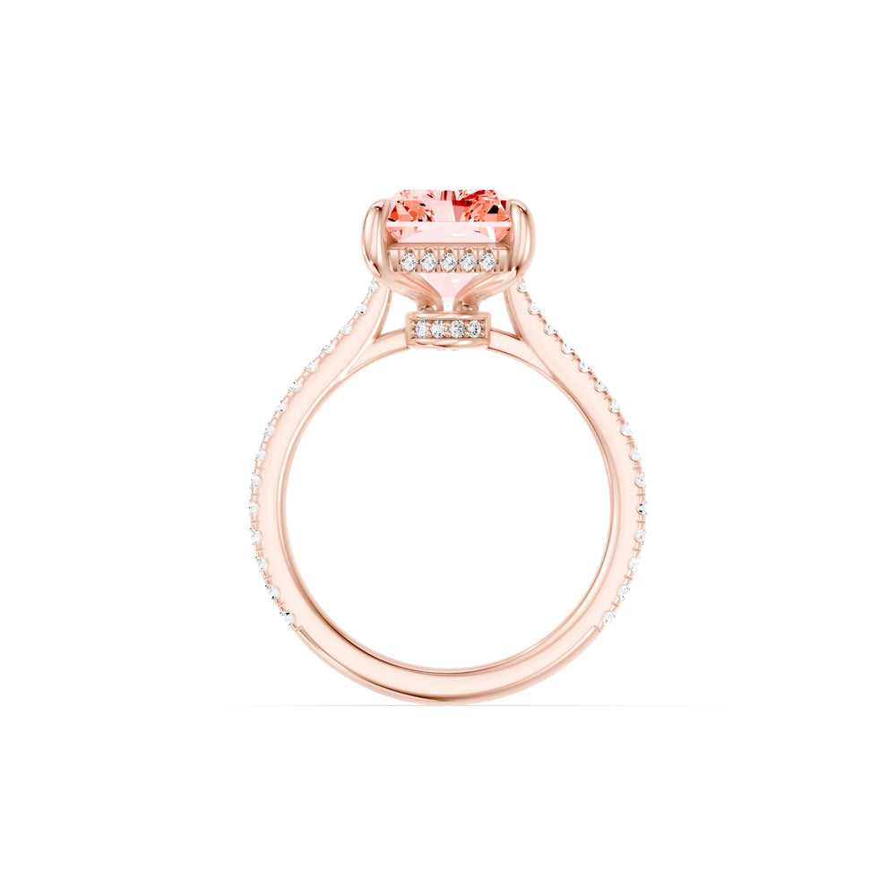 Chelsea Radiant Cut Pink Lab Diamond Solitaire Engagement Ring image 4
