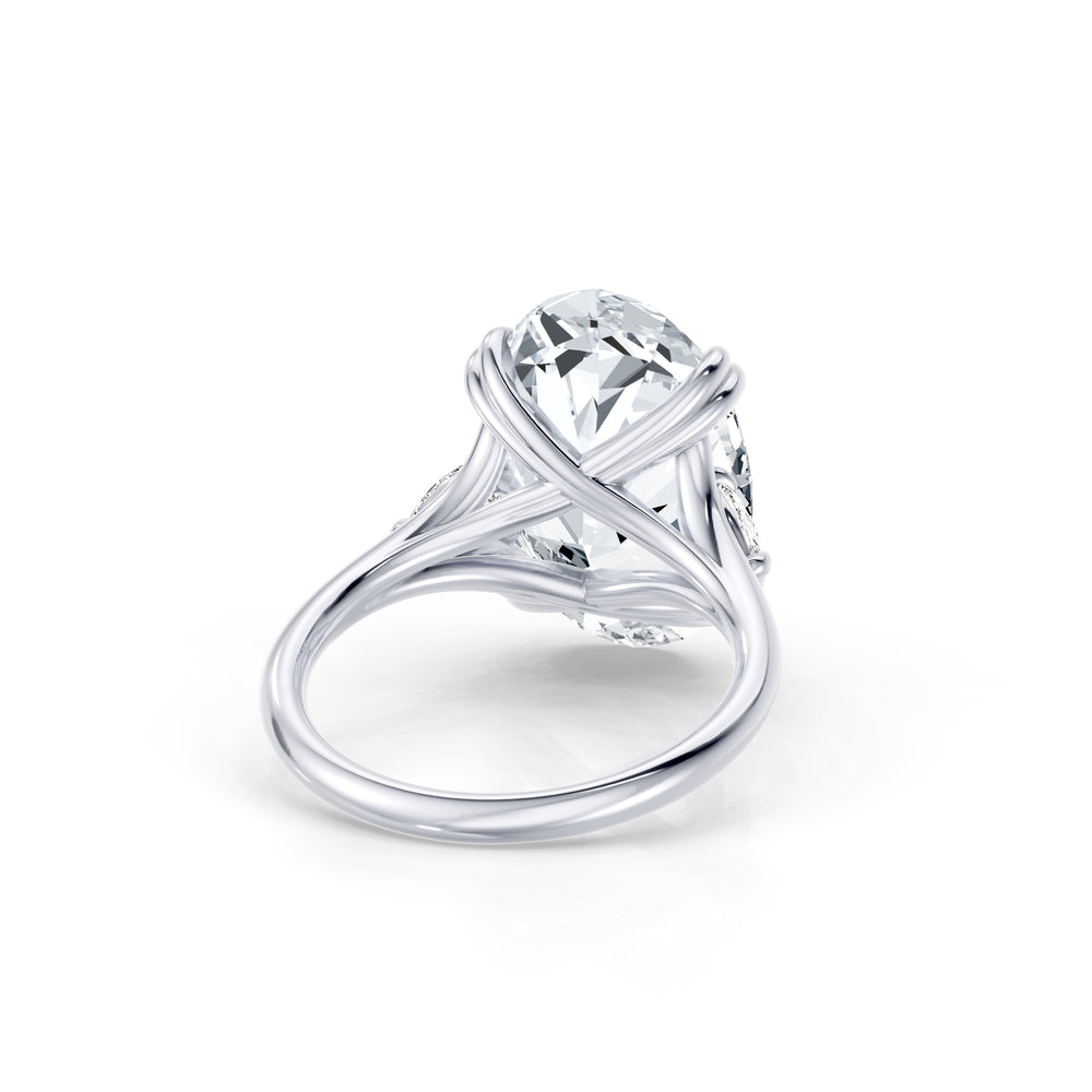 High Jewelry | Jane Oval Cut Lab Diamond Three Stone Engagement Ring image 3