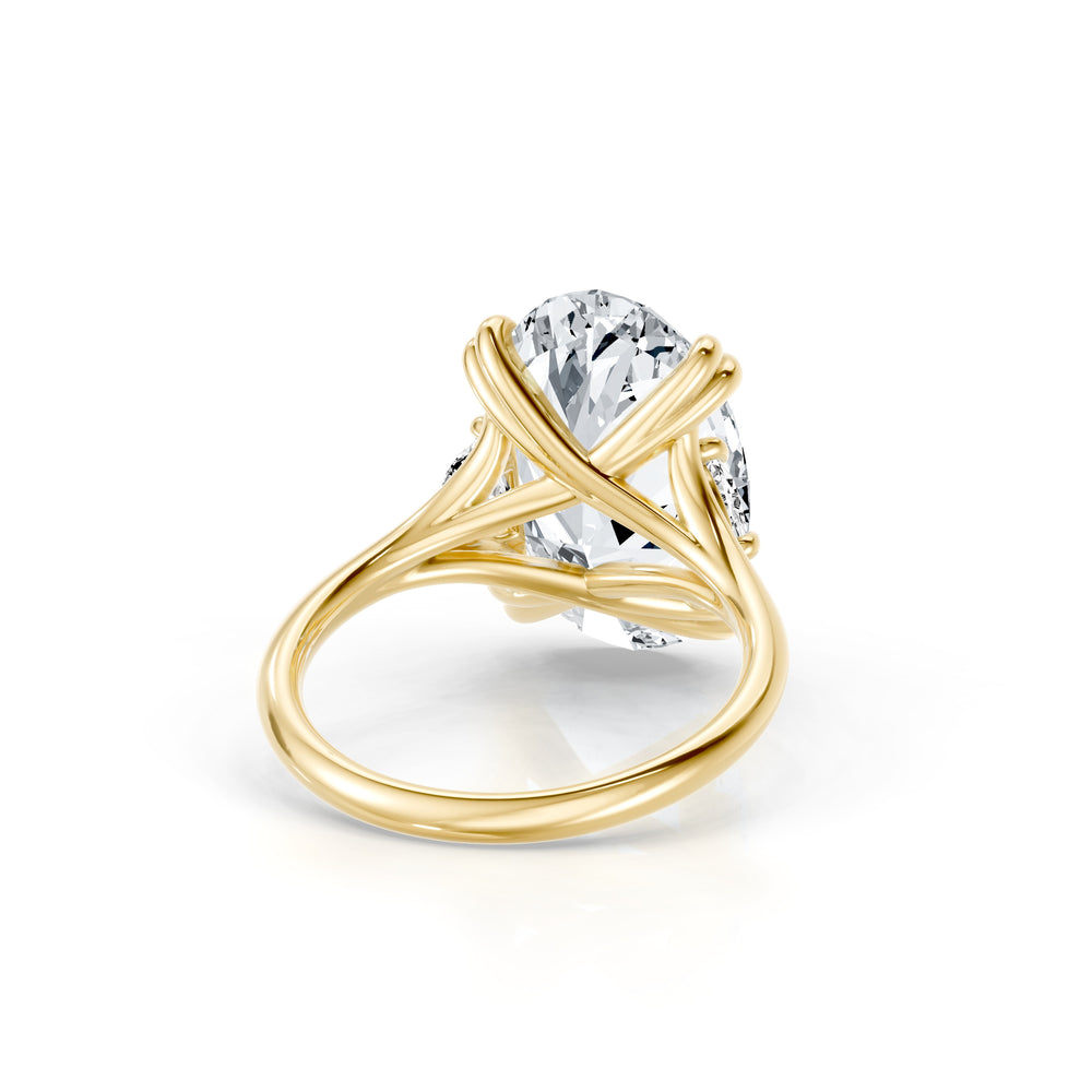 High Jewelry | Jane Oval Cut Lab Diamond Three Stone Engagement Ring image 3