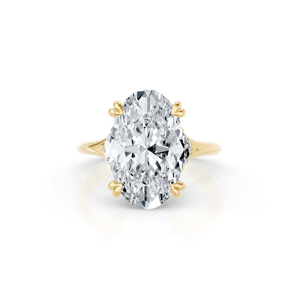 High Jewelry | Jane Oval Cut Lab Diamond Three Stone Engagement Ring image 1